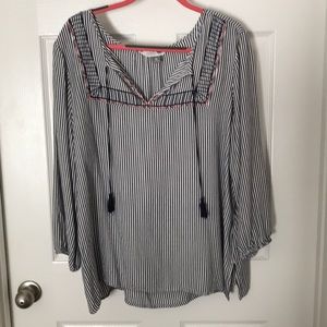 Striped tunic shirt